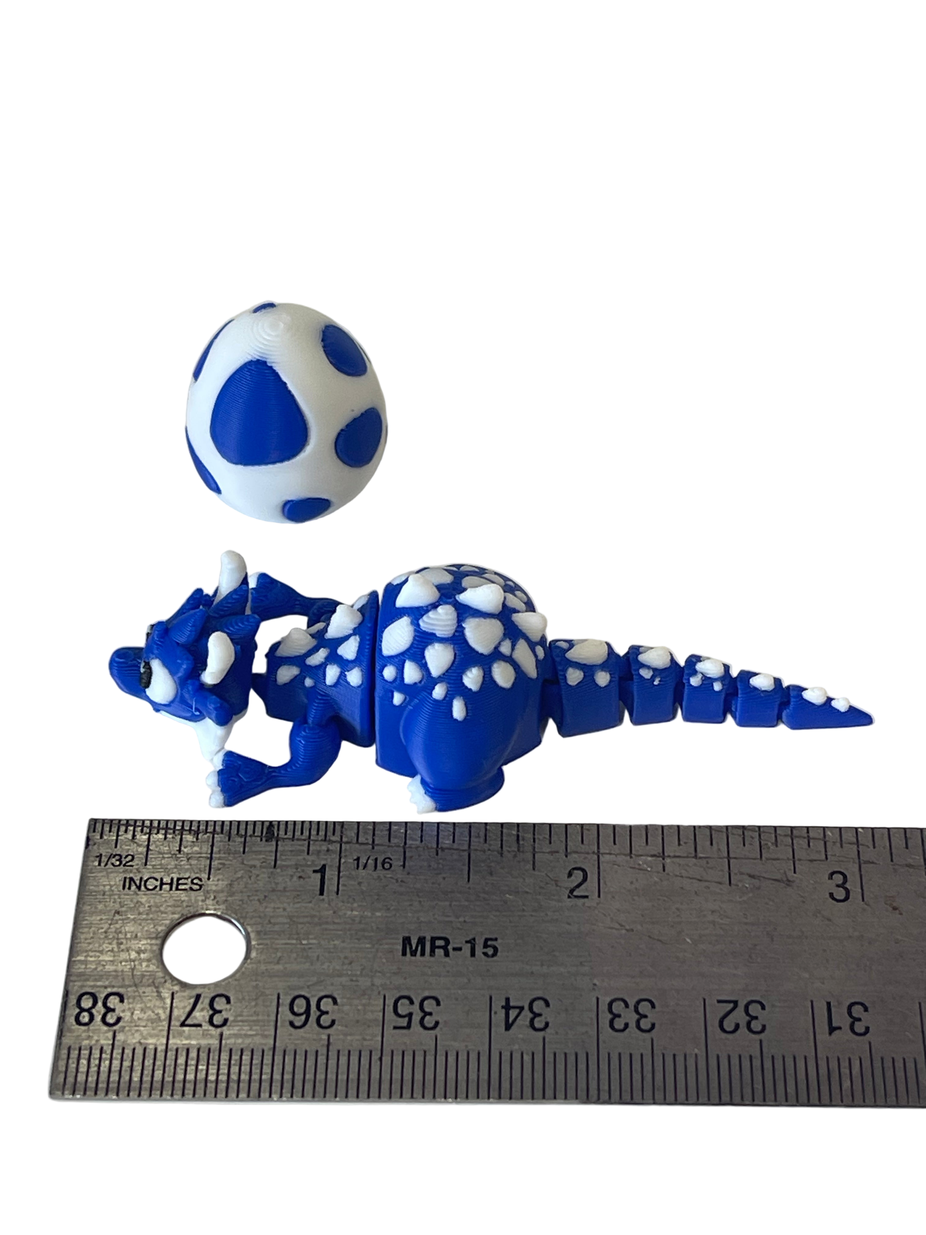 Small Blue/White mini Flexi Dragon