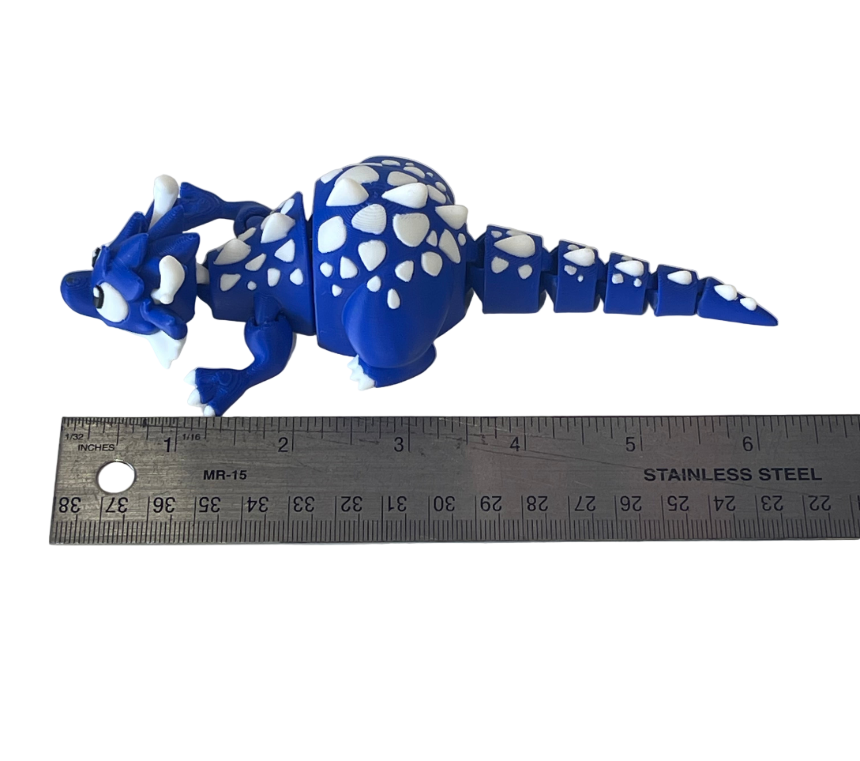 Large Blue/White mini Flexi Dragon